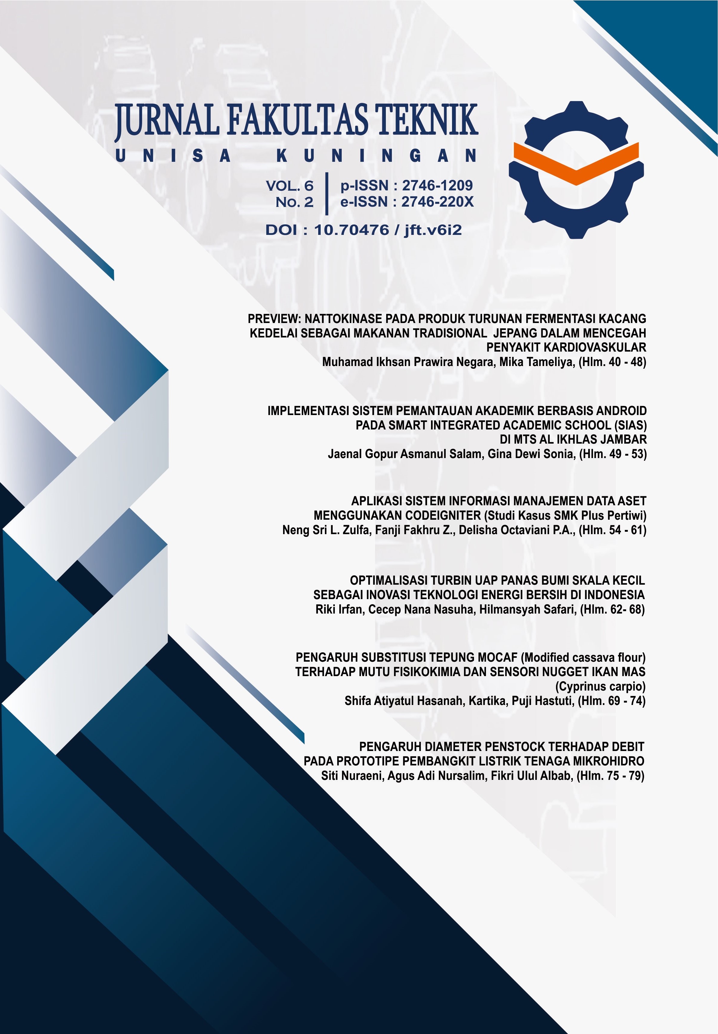 View Vol. 6 No. 2 (2025): Jurnal Fakultas Teknik
