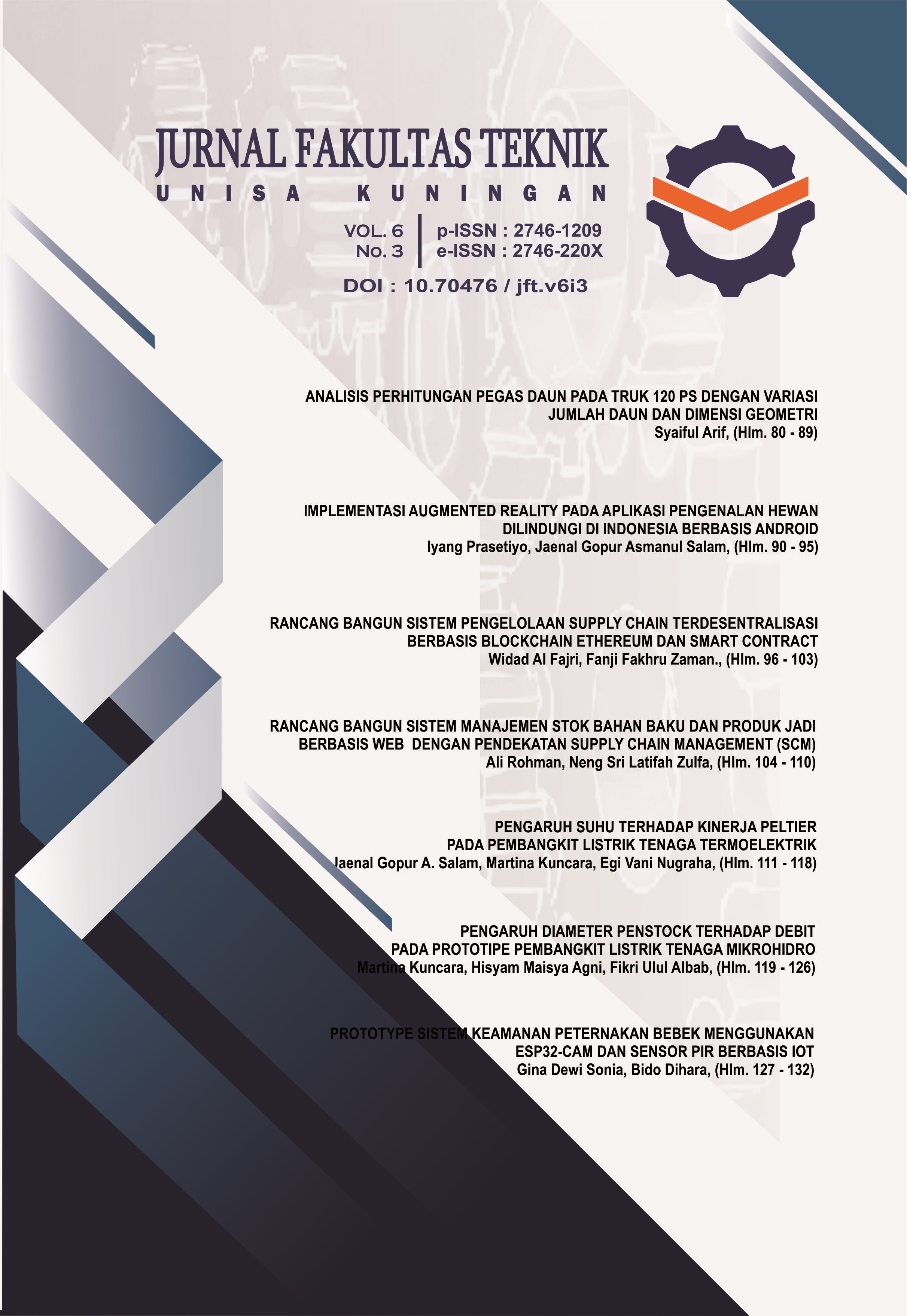 					View Vol. 6 No. 3 (2025): Jurnal Fakultas Teknik
				
